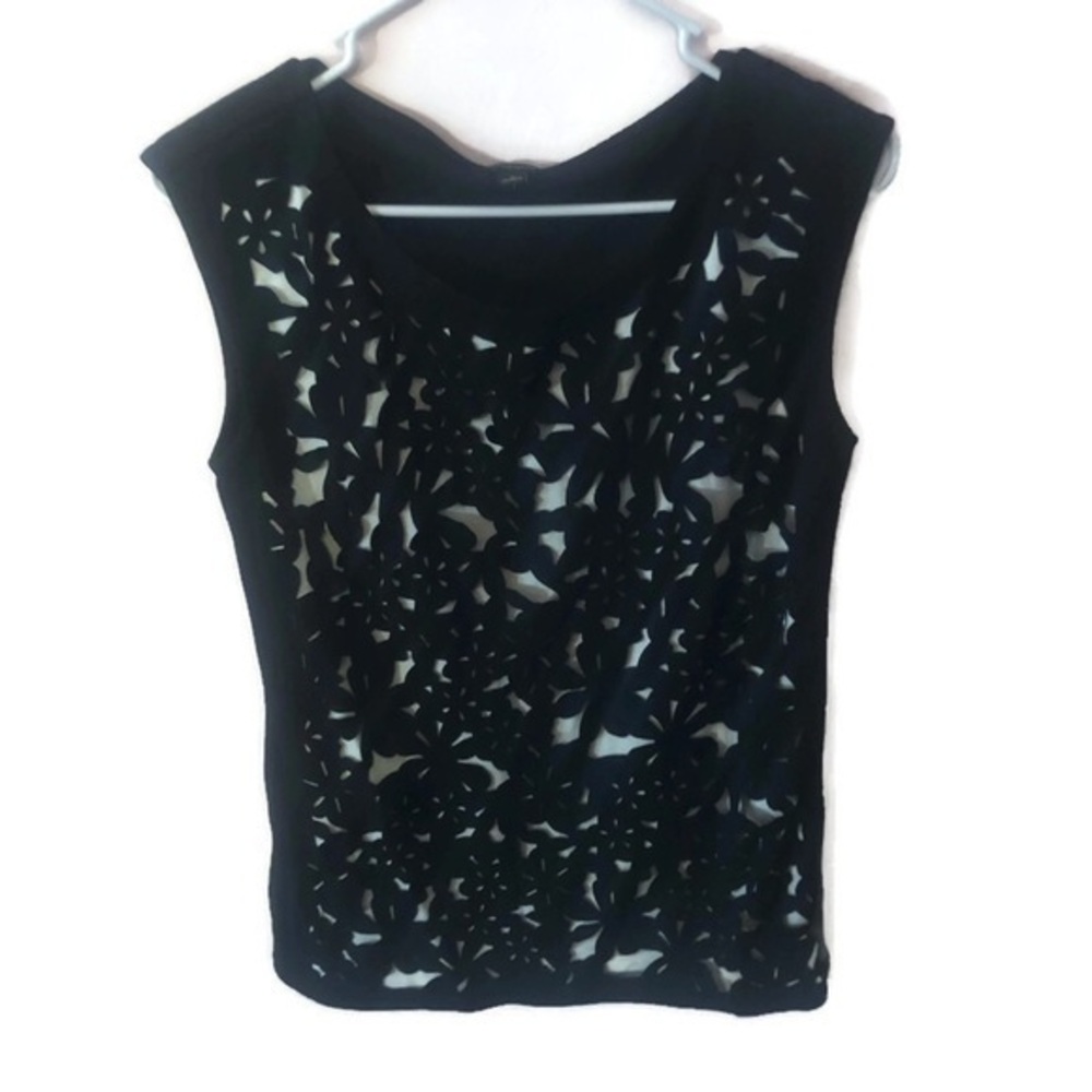 Ann Taylor Womens Black And White Tank Sz Sm